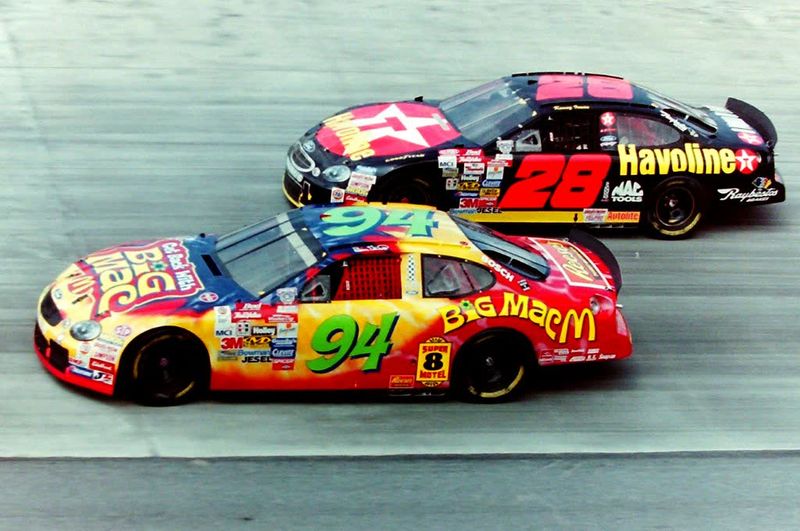 Kenny Irwin Jr. in the No. 28 races Matt Kenseth at Dover, 1998