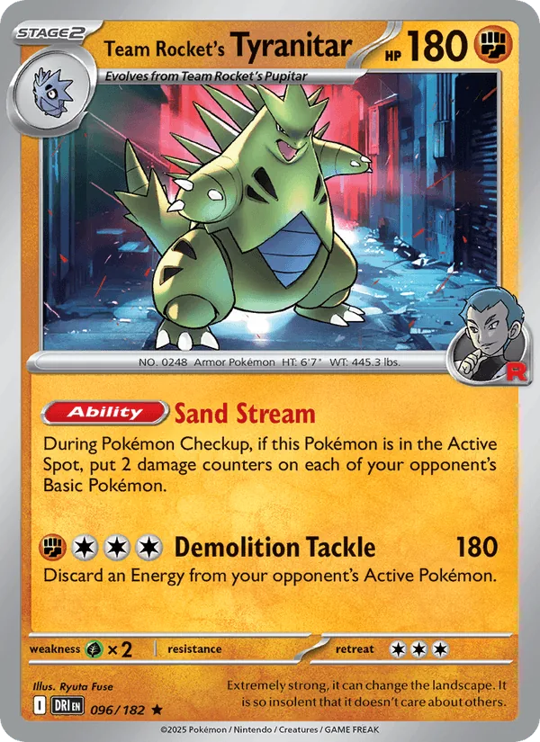 Team Rocket's Tyranitar 096/182