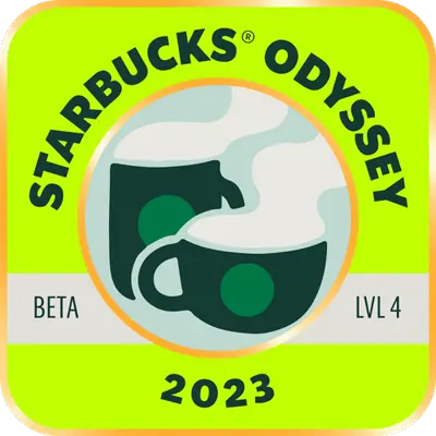 2023 Starbucks Odyssey Achievement Stamp: Level 4 #230/685