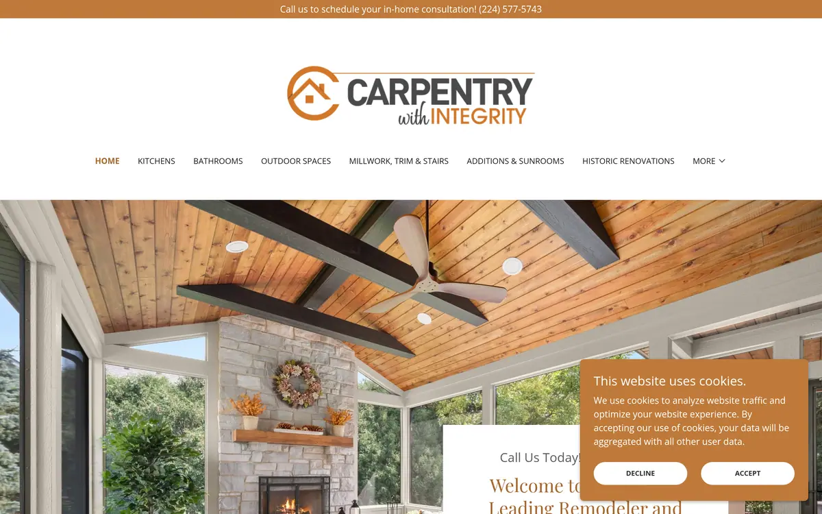 Carpentry with Integrity website